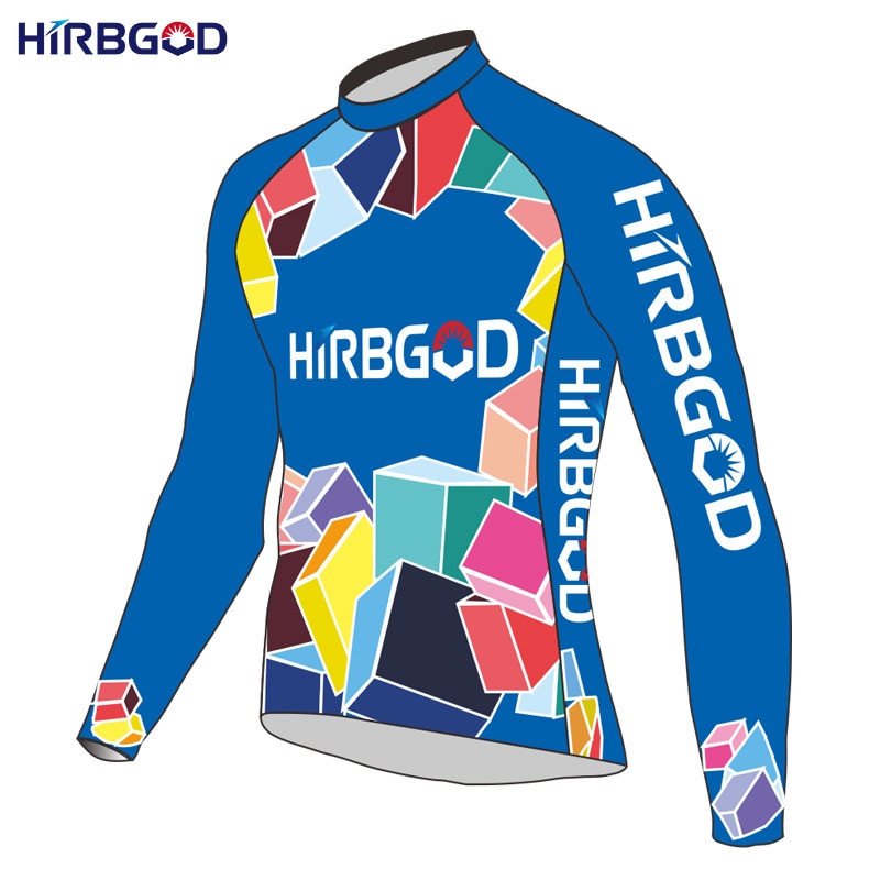 HIRBGOD 2016 새로운 디자인 남성 봄 가을 긴 소매 자전거 사이클링 저지 셔츠 남성 다채로운 스포츠 mtb 의류, NM228